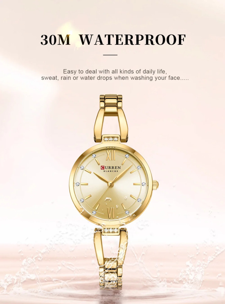 Жіночий годинник CURREN gold