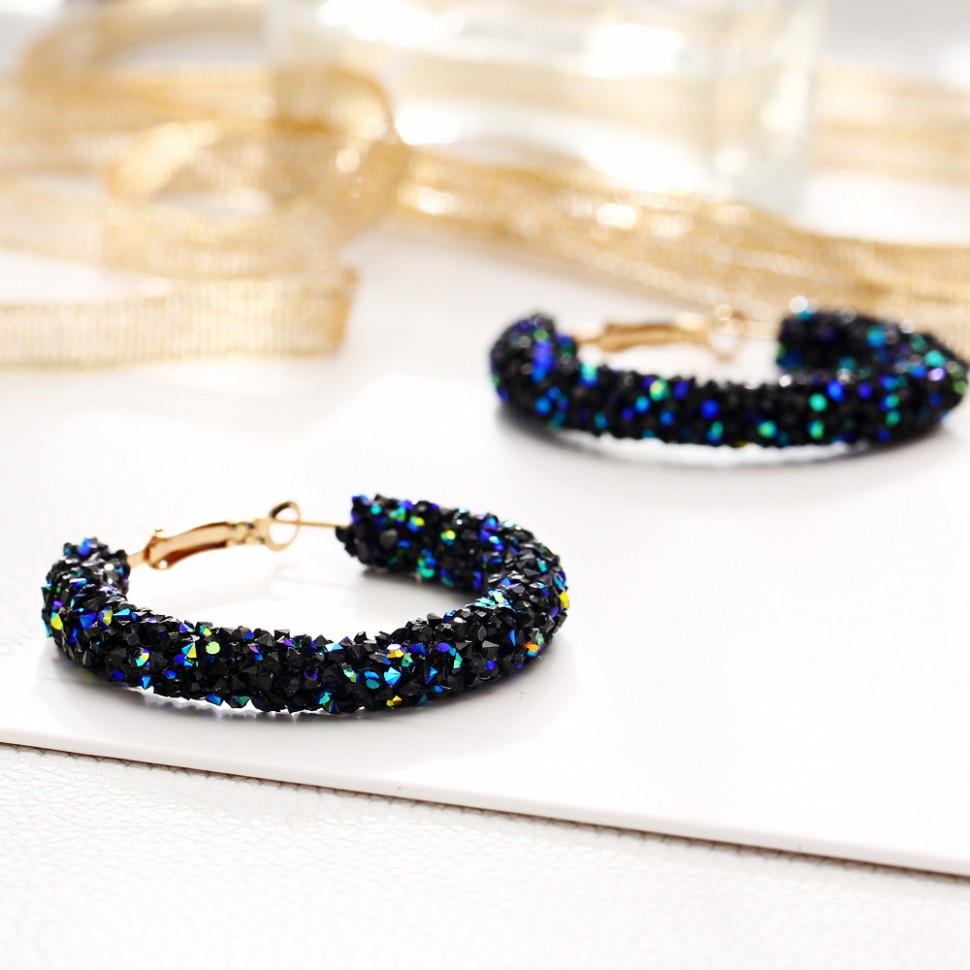 Сережки dark-blue №16099 