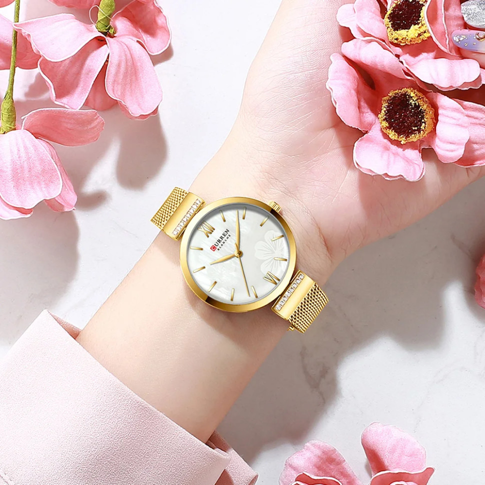 Жіночий годинник CURREN gold 