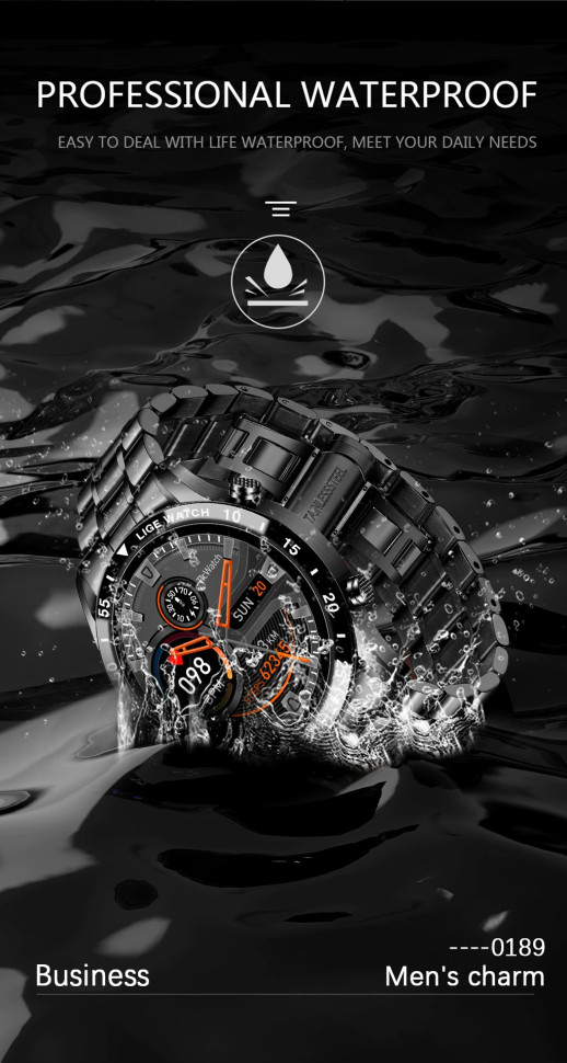 Смарт-годинник Smart Device 76 black steel