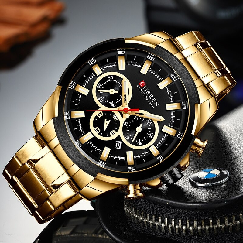 Чоловічий годинник CURREN gold