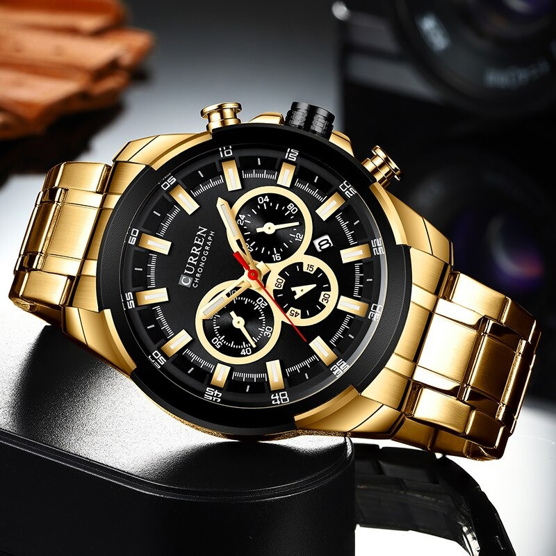 Чоловічий годинник CURREN gold