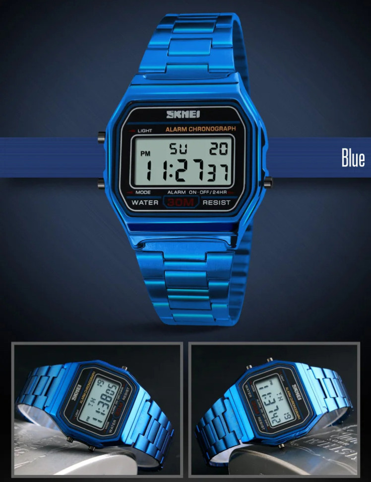 Чоловічий годинник Skmei blue