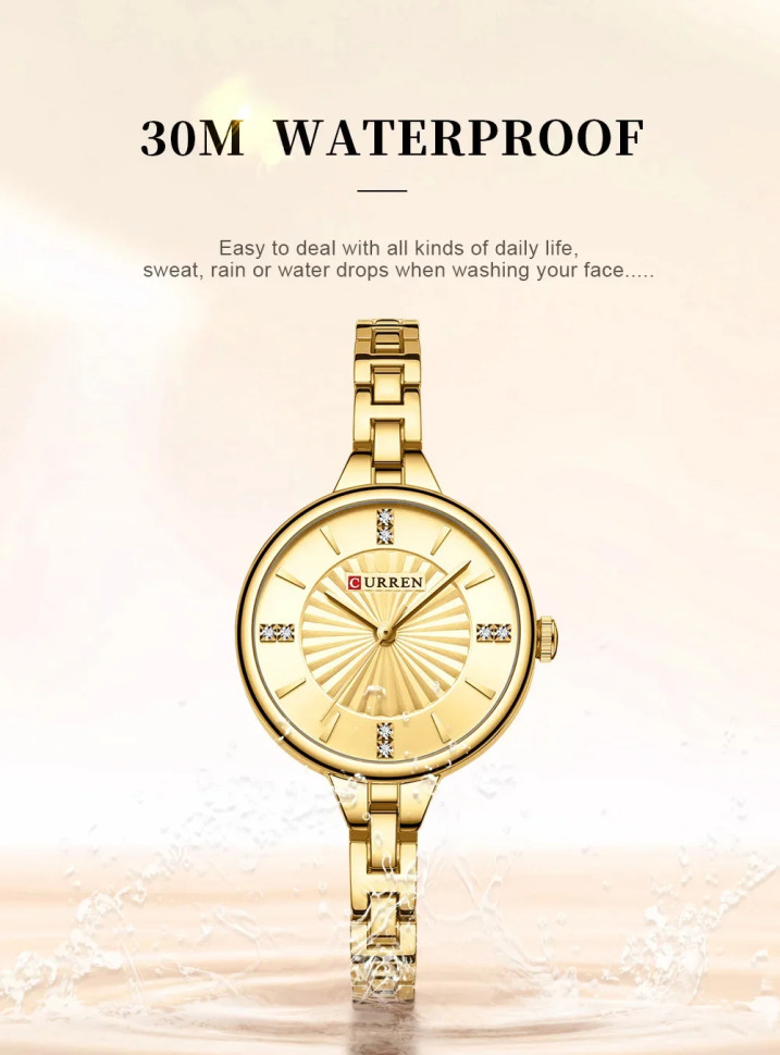 Жіночий годинник CURREN gold 