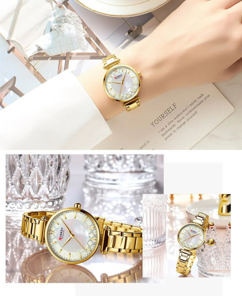 Жіночий годинник CURREN gold 