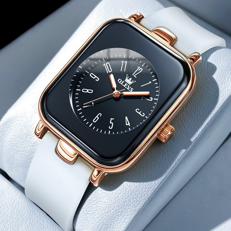 Жіночий годинник OLEVS gold + white