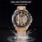 Чоловічий годинник механічний Forsining gold+black 