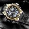 Чоловічий годинник SANDA black+gold