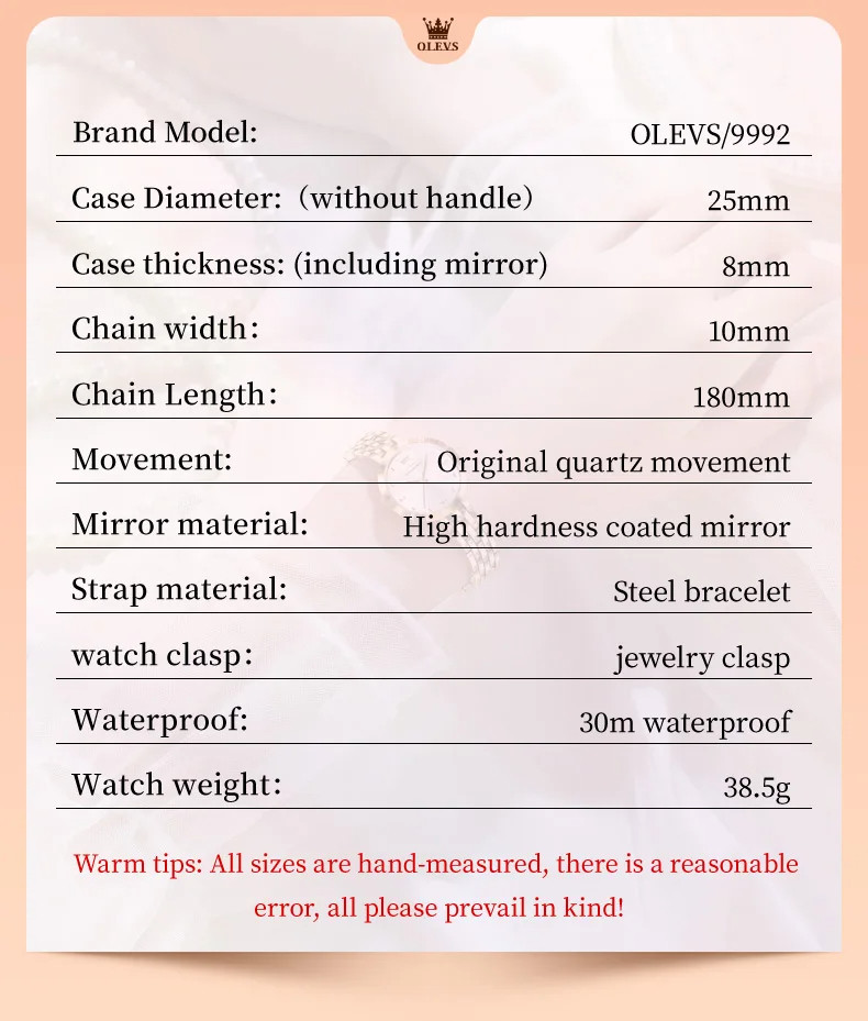 Жіночий годинник OLEVS gold 