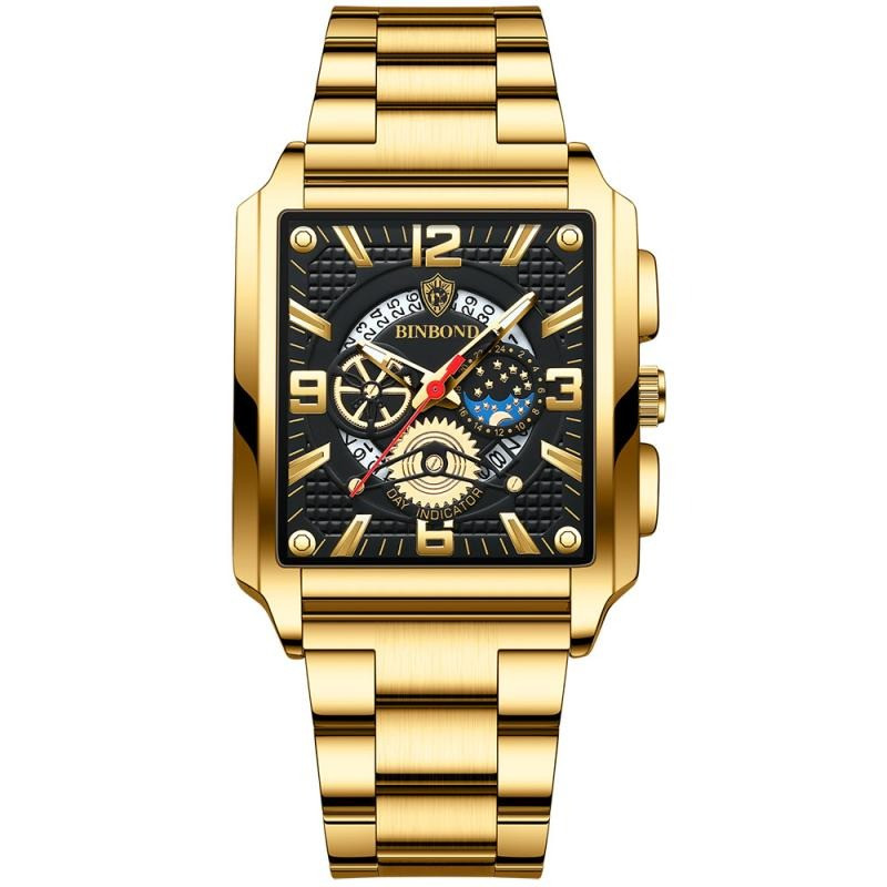 Чоловічий годинник BINBOND gold 