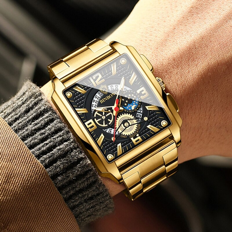 Чоловічий годинник BINBOND gold 