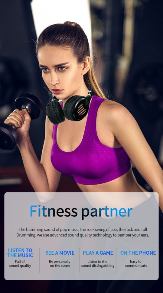 Навушники Bluetooth Air Music Bass 37 black