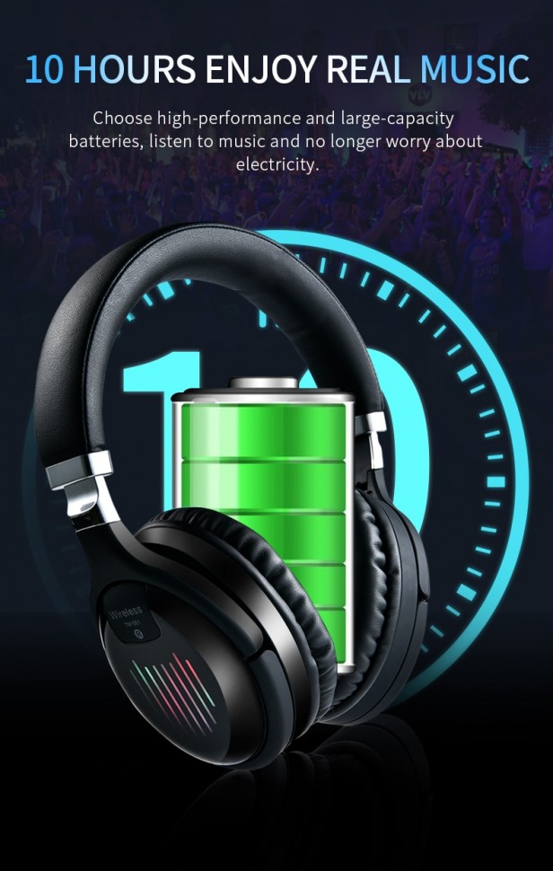 Навушники Bluetooth Air Music Bass 37 black