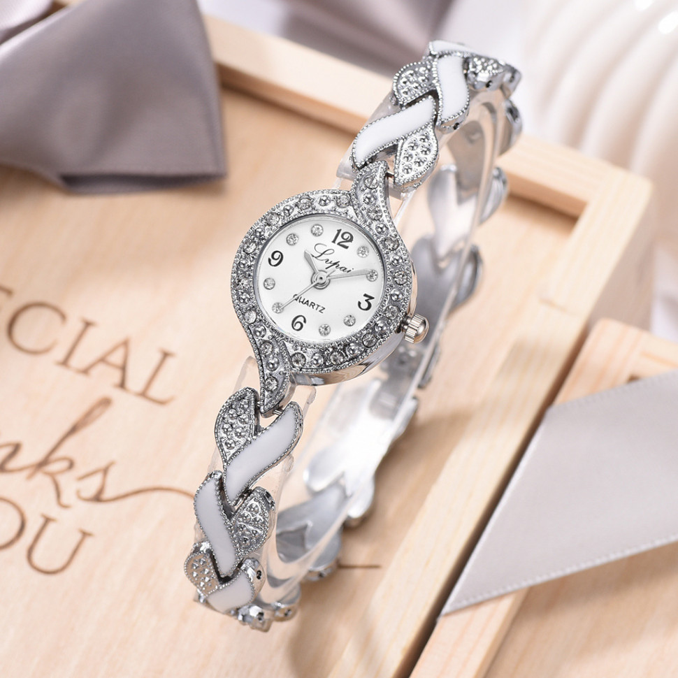 Жіночий годинник Lupai silver+white