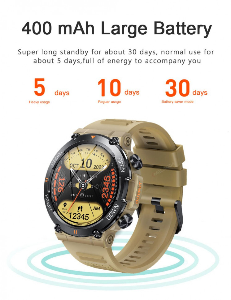 Смарт-годинник протиударний Smart Device 102 black 