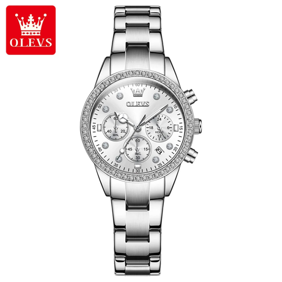 Жіночий годинник OLEVS silver 