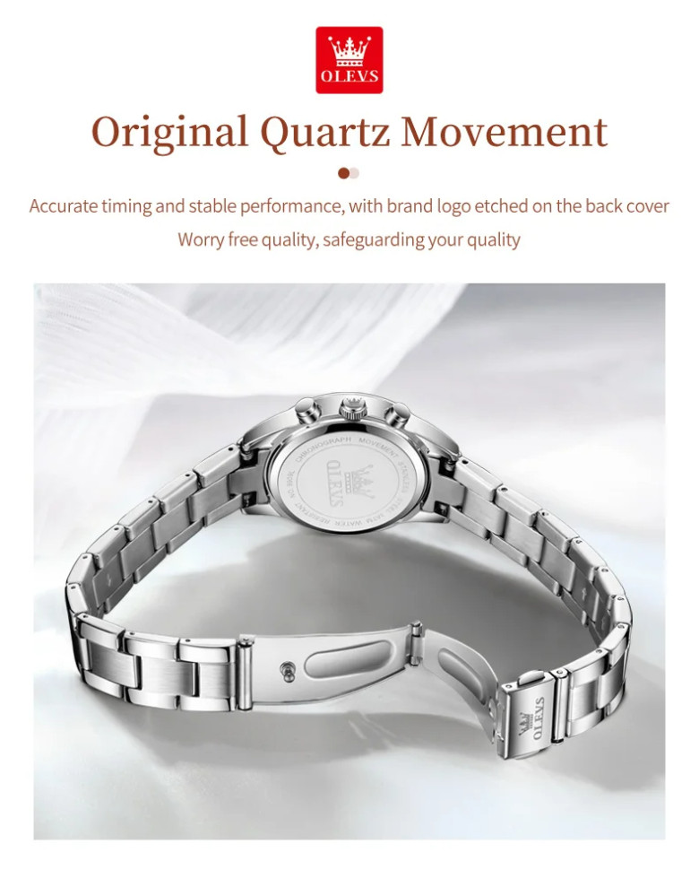 Жіночий годинник OLEVS silver 