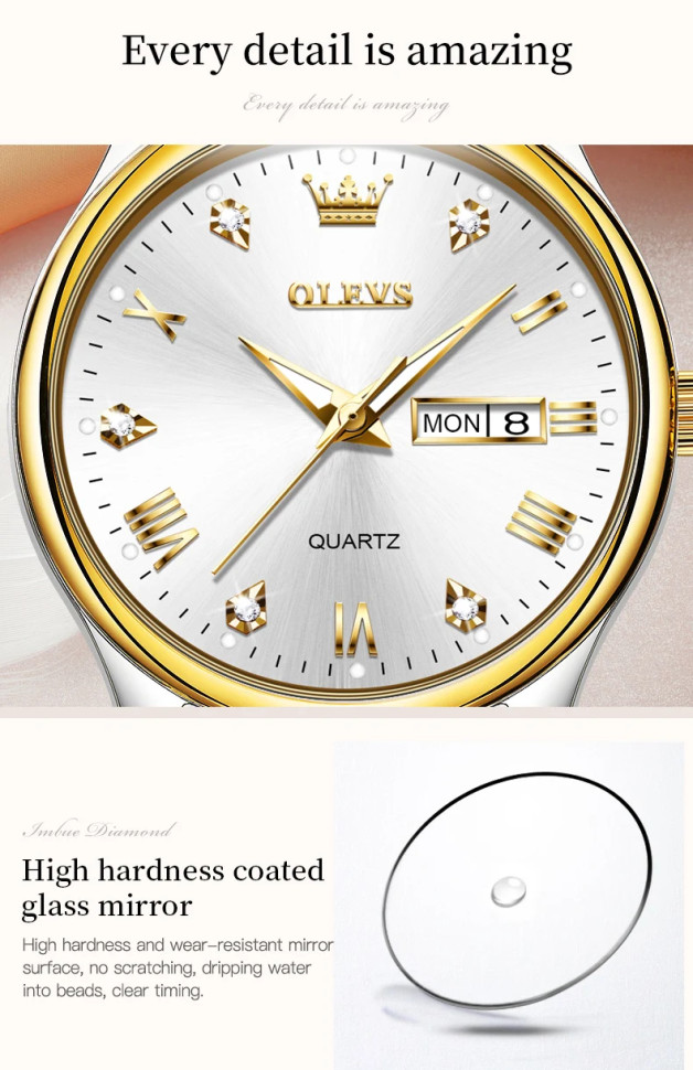 Жіночий годинник OLEVS gold  1