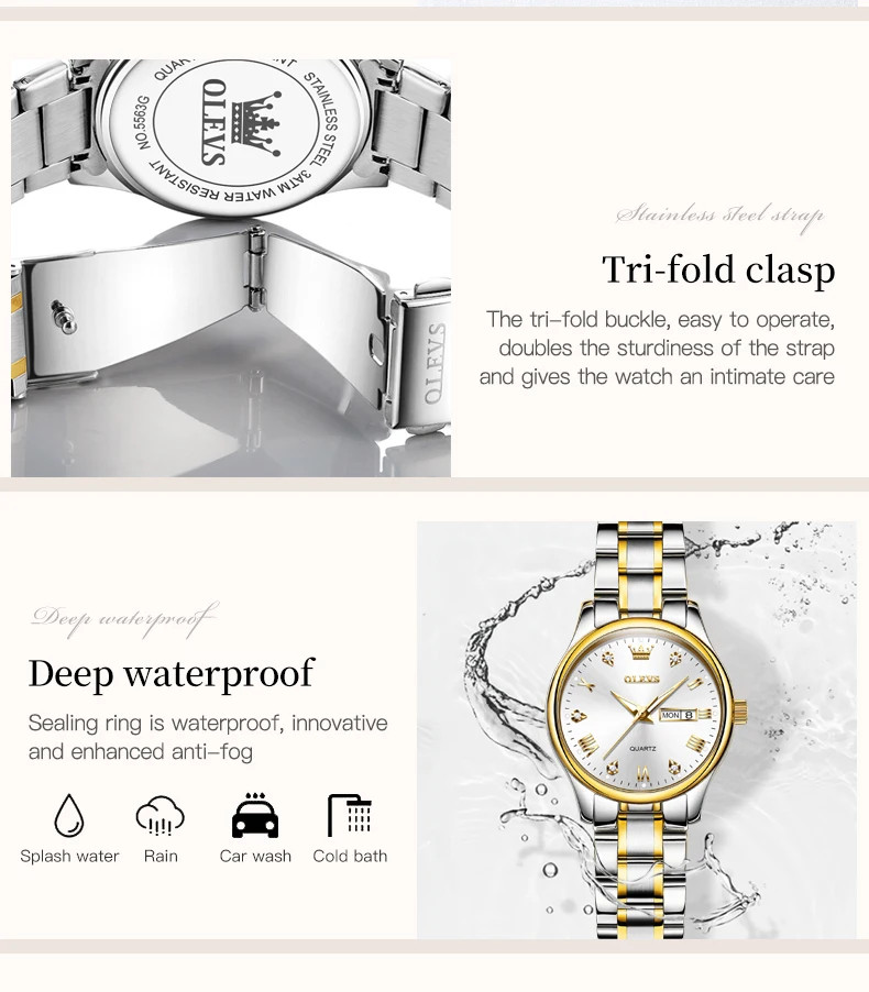 Жіночий годинник OLEVS gold  1
