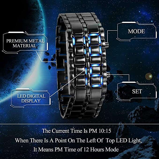 Чоловічий годинник black+blue №01194 