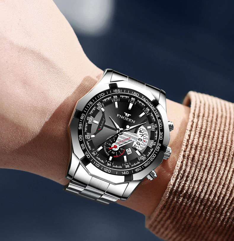 Чоловічий годинник FNGEEN silver