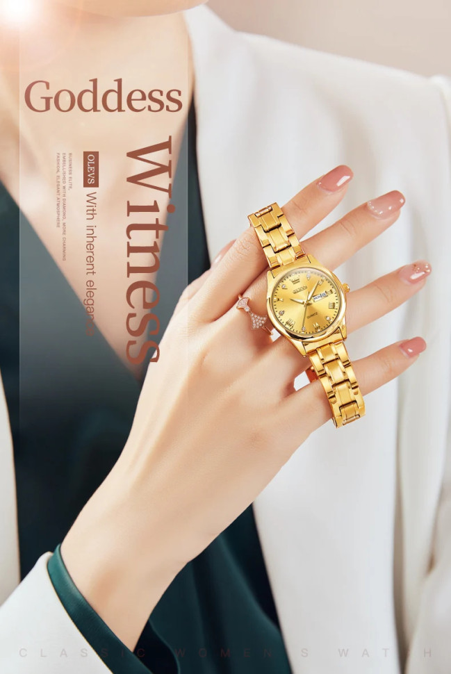 Жіночий годинник OLEVS gold 