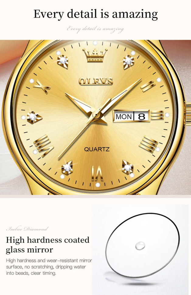 Жіночий годинник OLEVS gold 