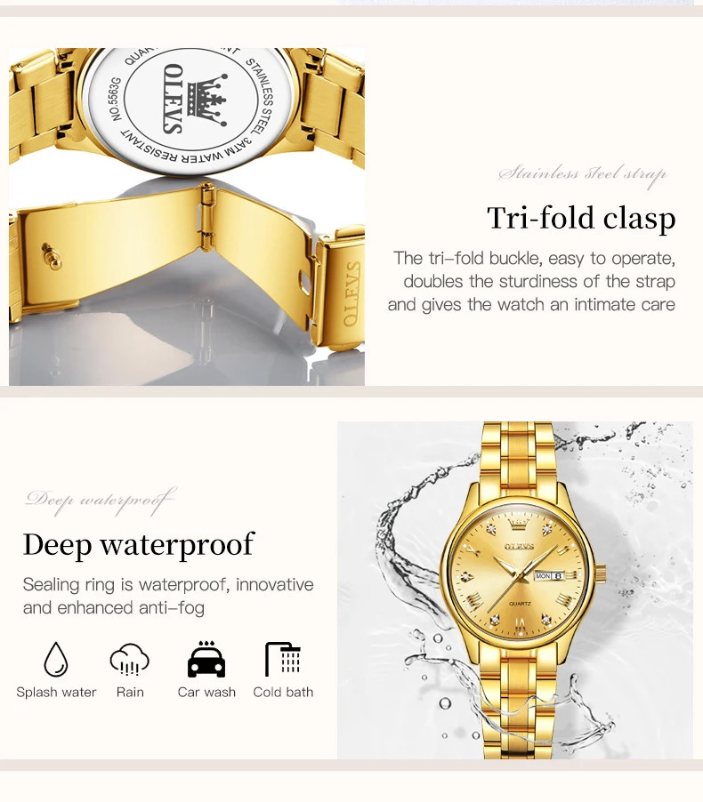 Жіночий годинник OLEVS gold 