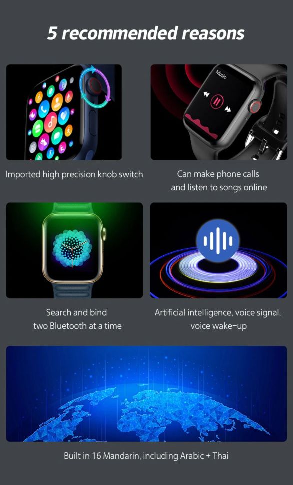 Смарт-годинник Smart Device 77 white+silver