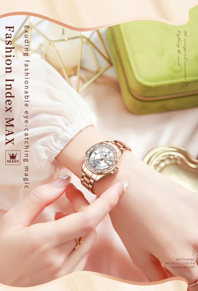 Жіночий годинник OLEVS sillver