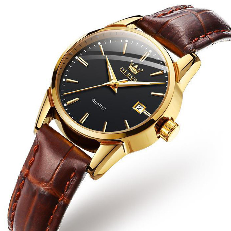 Жіночий годинник OLEVS gold + black
