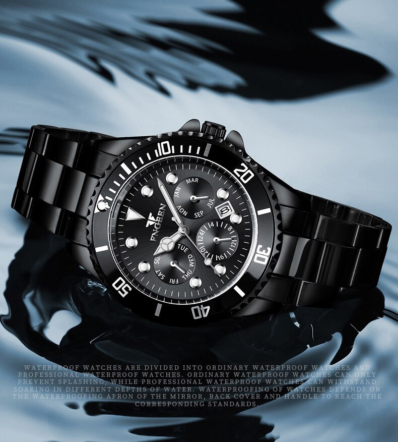 Чоловічий годинник FNGEEN black