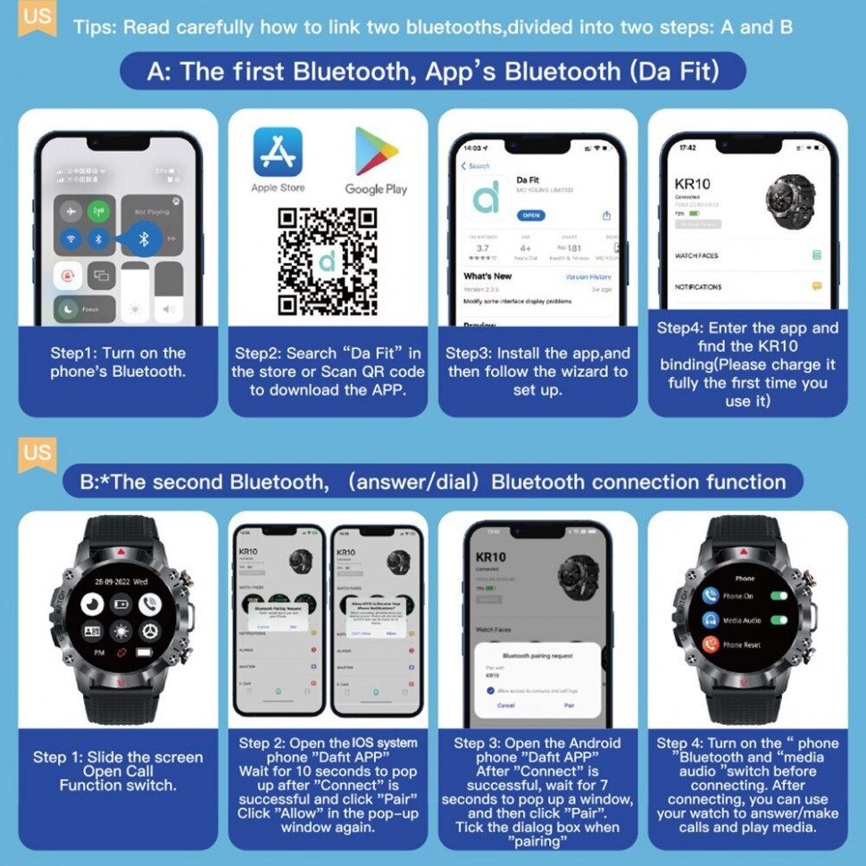 Смарт-годинник протиударний Smart Device 104 black
