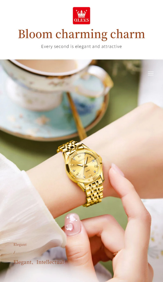 Жіночий годинник OLEVS gold