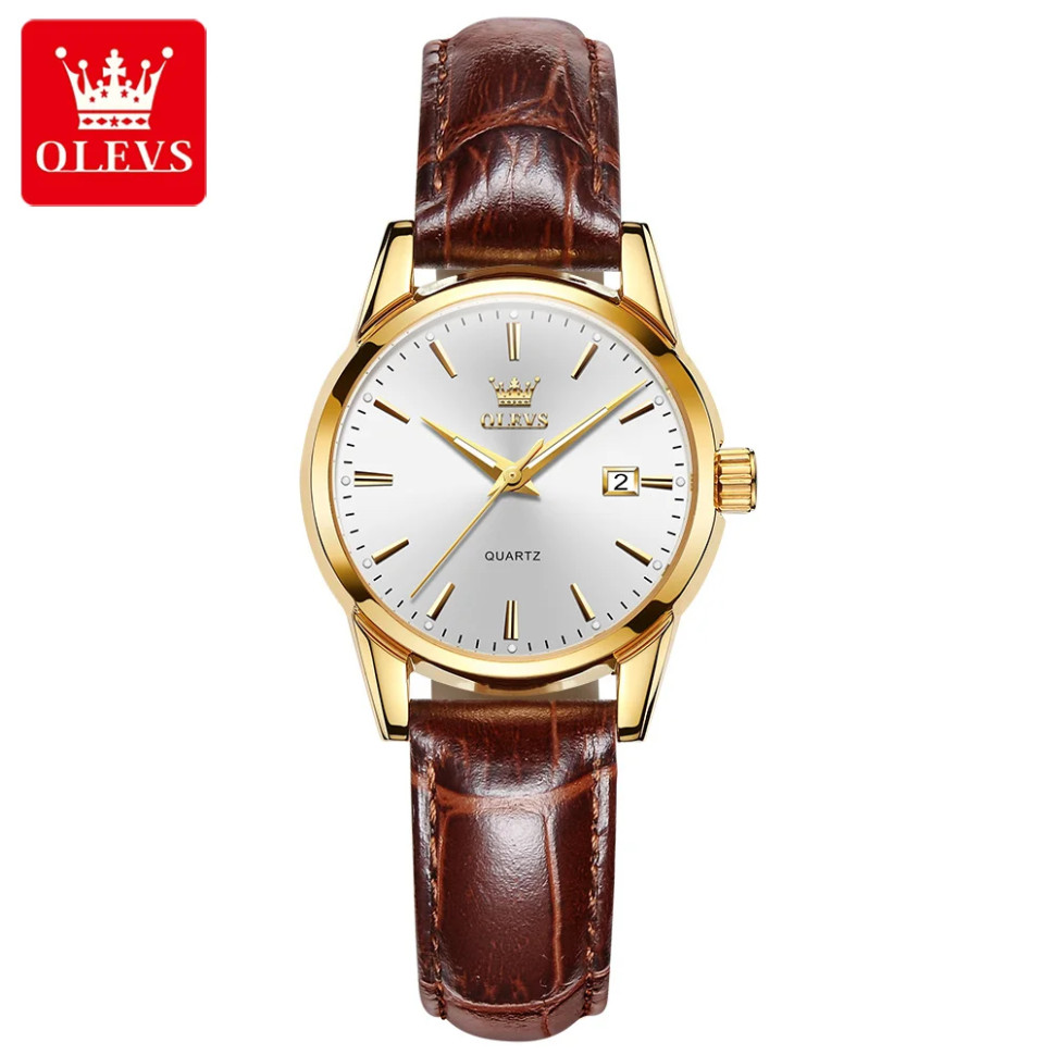 Жіночий годинник OLEVS gold + white