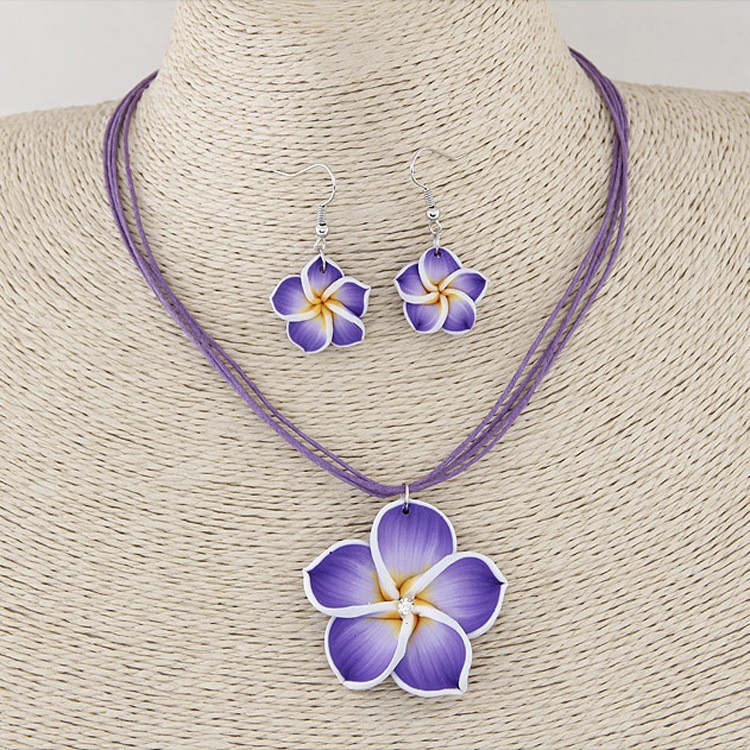 Комплект біжутерії purple №48087 