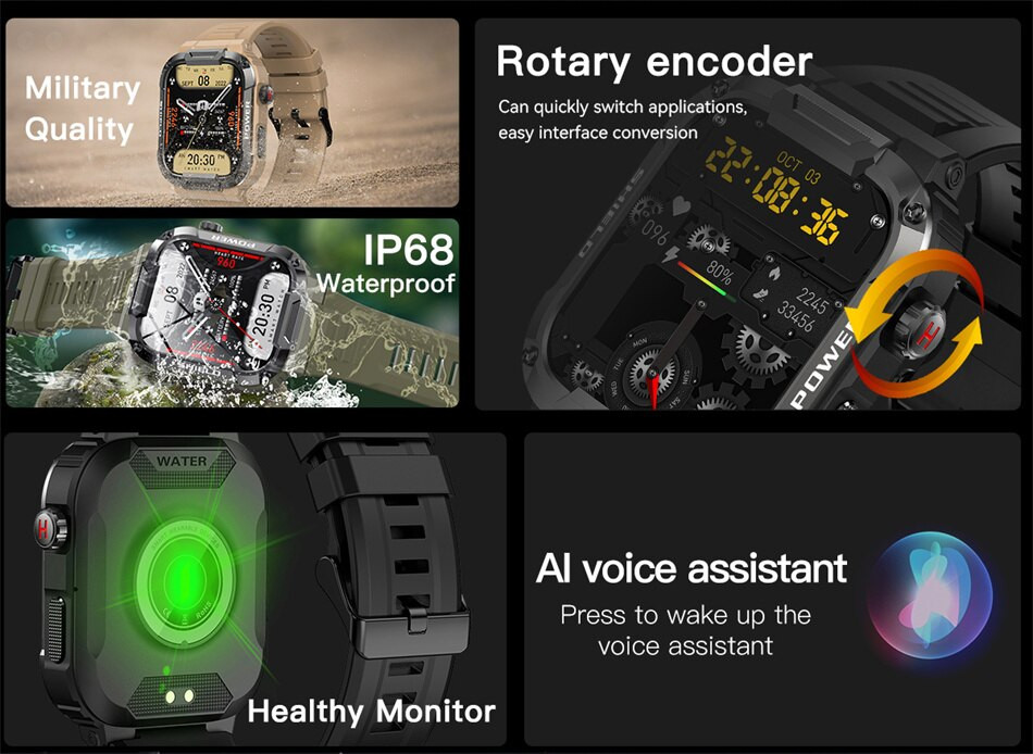 Смарт-годинник протиударний Smart Device 105 black