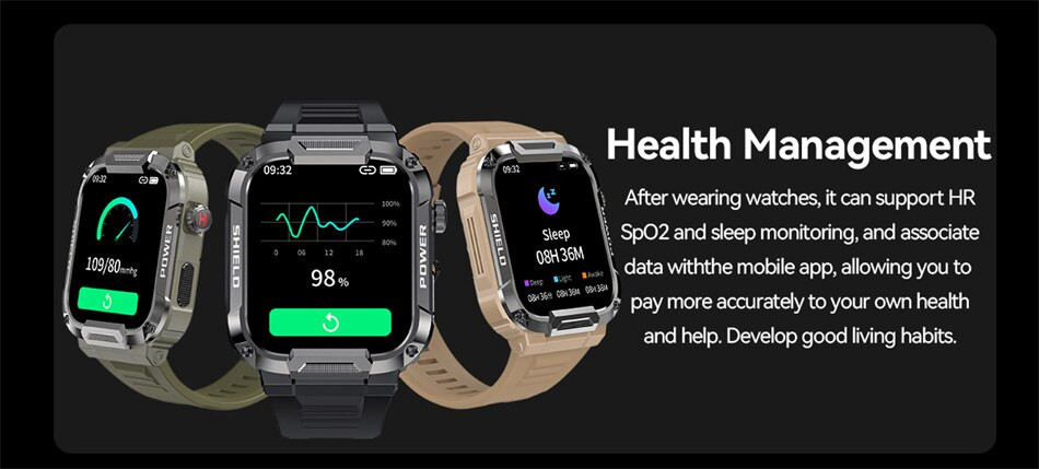 Смарт-годинник протиударний Smart Device 105 black