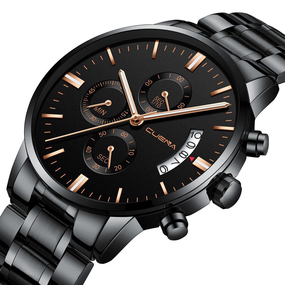 Чоловічий годинник CUENA black+gold