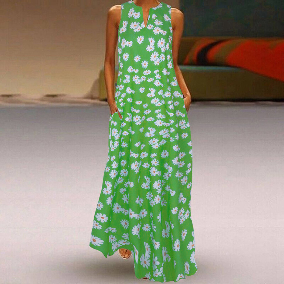 Плаття "Wallot" green+ flowers  