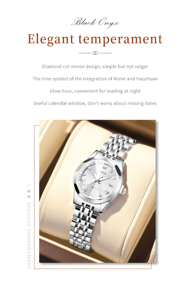 Жіночий годинник OLEVS silver