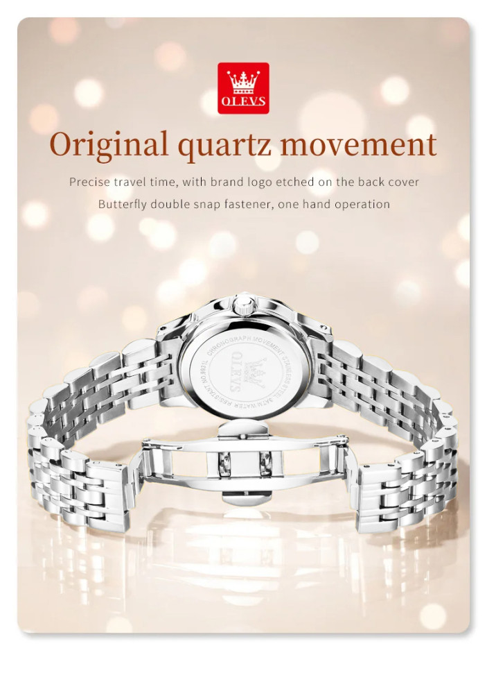 Жіночий годинник OLEVS silver