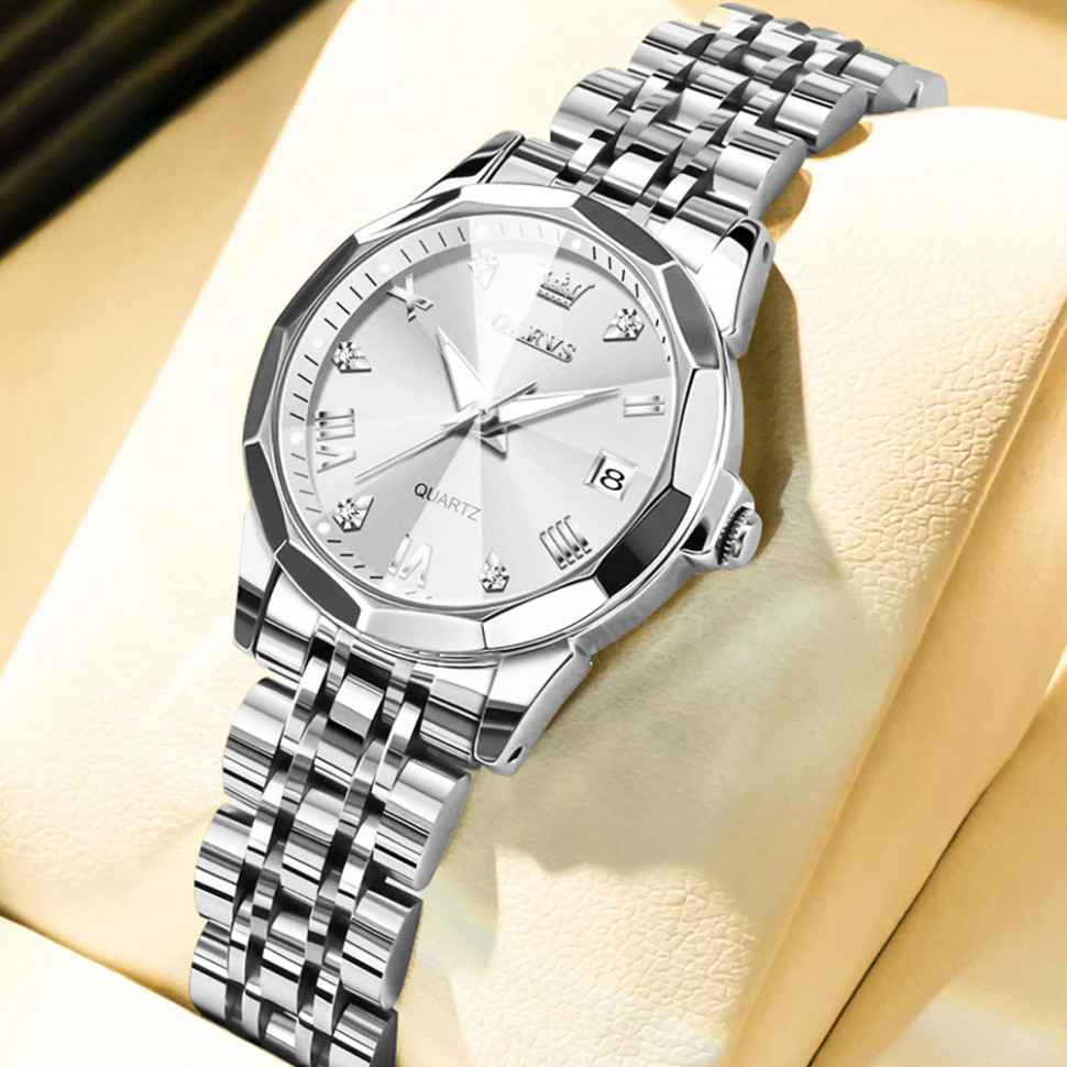 Жіночий годинник OLEVS silver