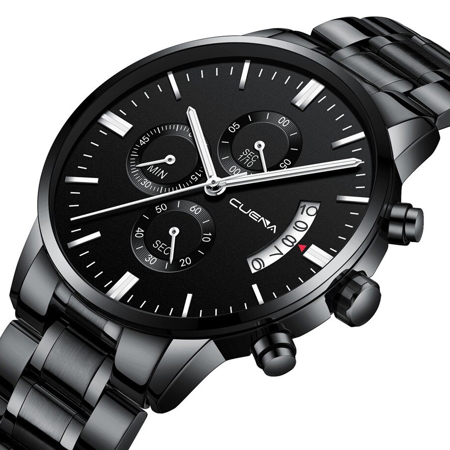 Чоловічий годинник CUENA black+silver
