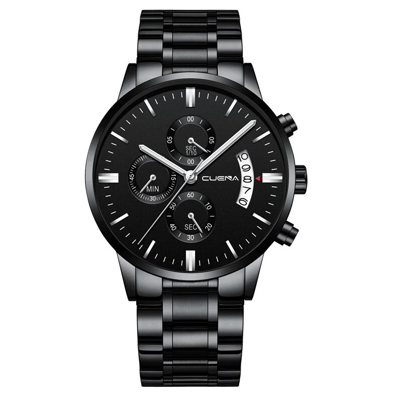 Чоловічий годинник CUENA black+silver