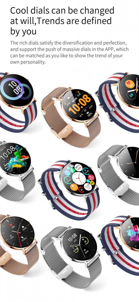 Смарт-годинник ультратонкий Smart Device 108 gold