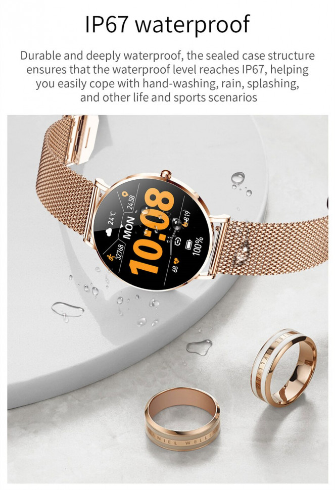 Смарт-годинник ультратонкий Smart Device 108 gold