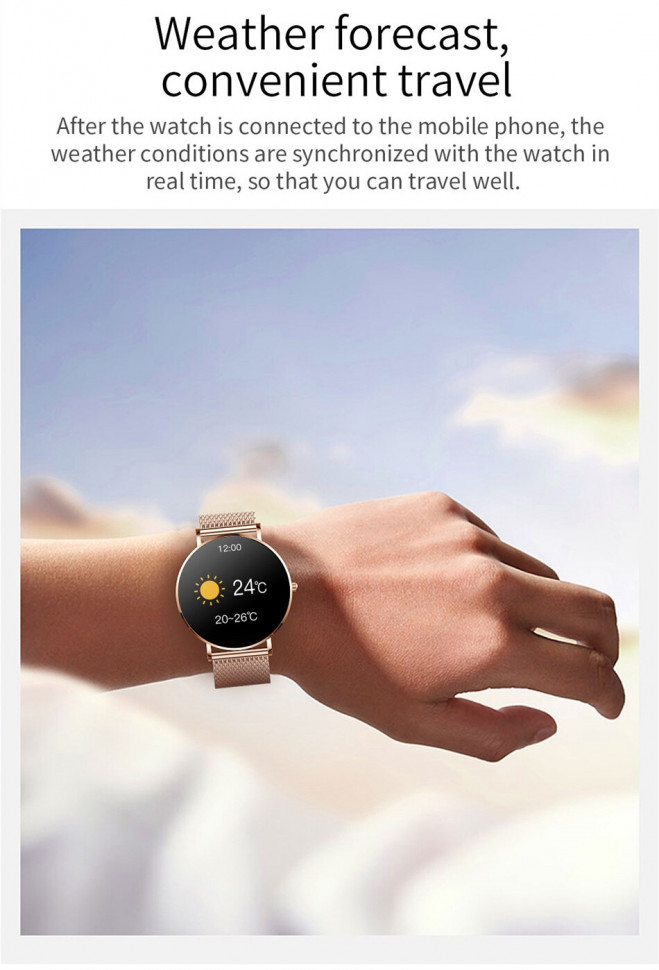 Смарт-годинник ультратонкий Smart Device 108 gold