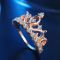 Каблучка позолочена з кристалами №12016 