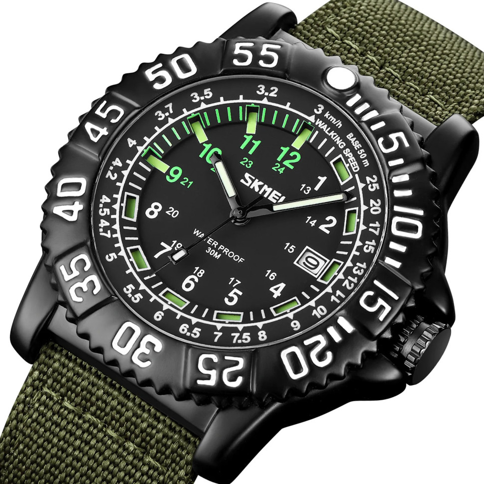 Чоловічий годинник Skmei army green